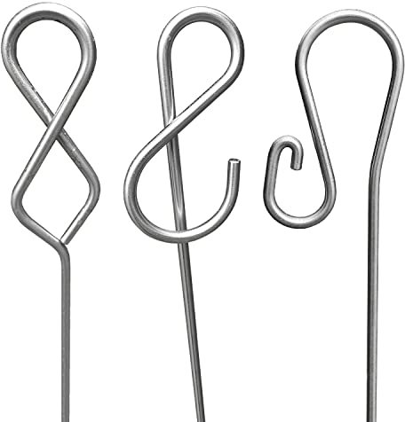 3 Pflanzstäbe Edelstahl - rostfrei | 80 cm | Optimal als Pflanzenstütze | Metall Rankhilfe für Zimmerpflanzen, Balkon und Garten | langlebige, dekorative Blumenstütze