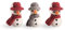 Én Gry & Sif Schneemann-Anhänger aus Filz, Weihnachts-Deko zum Aufhängen oder Hinstellen I Hand-Made, fair-Trade I 3 Stück in weihnachtlichem rot, weiß, grau