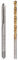 sourcing map 8-32 UNC Gewindebohrer gerade Nut 3,4mm Spiralbohrer Set titanbeschichtet 6542 Hochgeschwindigkeitsstahl Bohrer Maschinen Gewindebohrer
