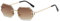 kachawoo Octagon Randlose Sonnenbrille für Männer Frauen Polygon Rahmenlose Sonnenbrille Uv400 Gold Metallbeine Brille Unisex für Partyurlaub (gold with brown)