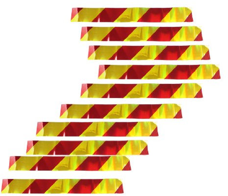 Ruilogod Gelb roter Slash-Stil reflektierender Auto-Lkw-Aufkleber Aufkleber 5 Paare