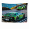 Ulticool - Car Auto Wandteppich Tapestry Dekoration Wohnung - 200 x 150 cm groß - Wandtuch Wandbehänge - Accessoires für Schlafzimmer Wohnzimmer Kinderzimmer - Grün