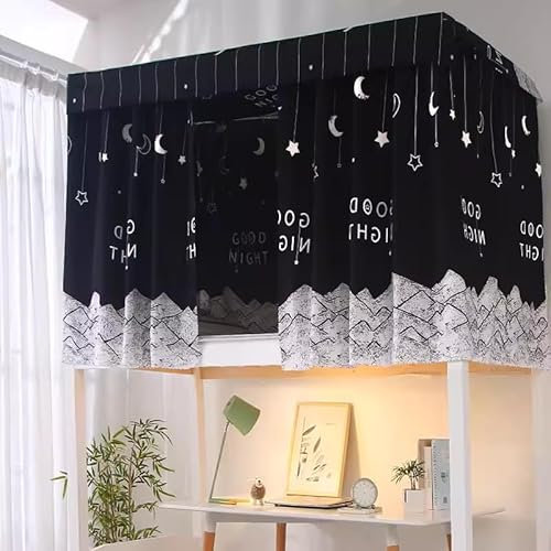 SIQITECHNO 3 Stück Etagenbett-Vorhänge oben/unten, für Wohnheim, Verdunkelung, Sichtschutz, Bett, Stoff, Vorhang, Schattierung, atmungsaktiv, staubdicht, Hochbett, Einzelbett