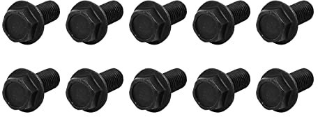 METALLIXITY Bride Hex Tête Boulons (M7x17mm) 12pcs, Gauche Main Boulon hexagonal Boulon Inverse Filetage Vis - pour Maison Construction Machine Fixations