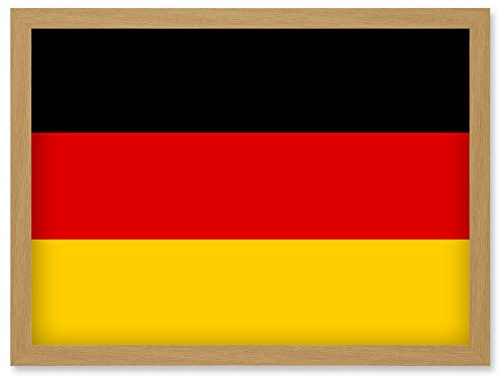 Artery8 Germany National Flag Patriotic Vexillology World Flags Country Region Poster Artwork Framed Wall Art Print A4