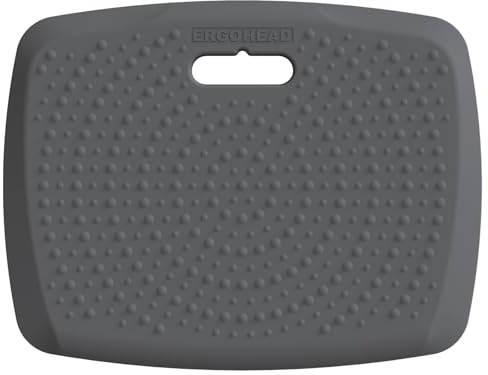 Ergohead 1,9 cm Dicke Premium-Anti-Ermüdungsmatte mit Massagepunkten, ideales Stehpolster für Büro und Zuhause, perfekte Stehschreibtischmatte mit Griff, Bequeme Küchenbodenmatte (lila, 43,2 x 55,9