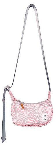 Lola California Crescent Moon Umhängetasche für Erwachsene (verschiedene lebendige Farben und Muster erhältlich), Pink, Einheitsgröße