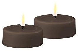 ReWu Deluxe Homeart Lot de 2 grandes bougies chauffe-plat Moka