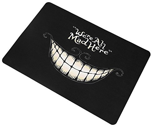 NDNCZDHC Lustige Fußmatten Für Den Außenbereich, Go Away-Katzen-Fußmatte, Kokosfaser-Willkommensmatte Für Einweihungsdekoration, Geschenk, 59,9 X 39,9 cm(Wir alle Hier sind verrückt)