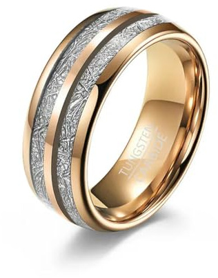 YAHOYA 6mm 8mm Wolframkarbid Stahl Doppelrille EIS Seide Ring Frauen und Männer Ring Hochzeit Schmuck