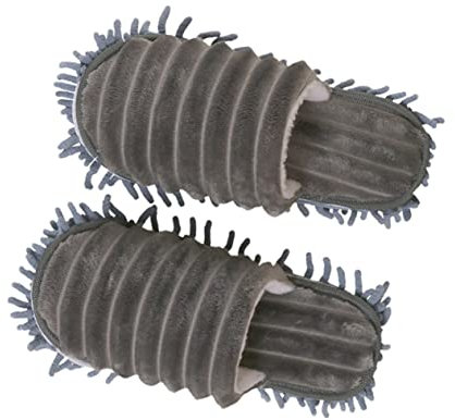 GLEAVI 1 Paar Pantoffel reinigen Mikrofaser Reinigungsschuhe Staubsauger Hausschuhe Indoor-Hausschuhe Schuhe putzen Sandalen Damen Hausschuhe Slipper Pantoffel aus Mikrofaser Sommer Socke