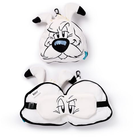 Relaxeazzz Plüsch Idefix (Dogmatix) Asterix Reisekissen & Schlafmaske