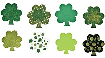 EIOLWJIEO St. Patricks Day Aufkleber Lovely Beautiful Pray for The Coming of Luck Stronger Festive Atmosphere Activity Rewards Leaf Clover