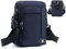 BAGZY Hombre Riñonera Bandolera Pequeñas Deportivas Bolsito Mobile Bolsa de Cintura Regalo con Bandolera y Mosquetón (Azul)