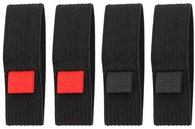 ECSiNG 4er-Pack Angelrollen-Schutzgurte, elastische Angelrollenriemen mit Rollen, Anti-Verschleiß-Angelausrüstung, Schutzzubehör