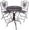 Wohnando 3tlg. Bistroset Balkonset Gartenmöbel klappbar mit Mosaik Bistrotisch mit 2 Stühlen, Metall, Balkon-Set Terrasse, Balkon, Pia