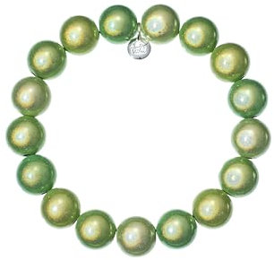 Leslii Reflective Pearls Perlen-Armband Magic 3D-Effekt (hellgrün Ø 10mm)