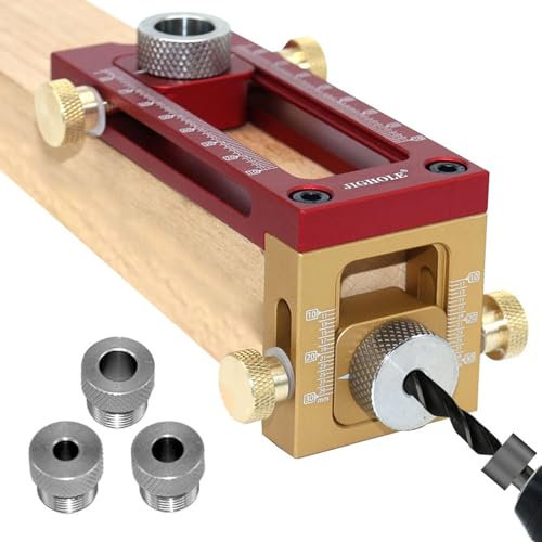 Stencil per tasselli, modello per viti 2 in 1,Localizzatore per punzoni per viti per armadio - Trapano per fori per falegnameria con attacco a perno, set di punte