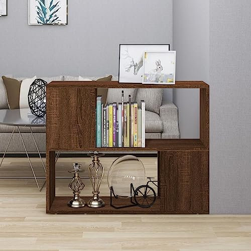 LIANGDONFC fernsehschrank、tv lowboardBücherregal/Raumteiler Braun Eichen-Optik 80x24x63 cmGeeignet für Vorhangfassaden, Wohnräume und Büros
