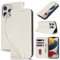 Lipvina Cover per iPhone 13 Pro Max / 12 Pro Max Cover Custodia con Pellicola a Libro Portafoglio in Pelle Cover Porta Carte Flip Case Protettiva Custodia per iPhone 13 Pro Max / 12 Pro Max,Bianco