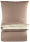 BaSaTex Biber Uni Bettwäsche Set - Bettbezug 155x220 + 80x80 Kissenbezug - kuschelige warme Winter Flausch Bettgarnitur - Taupe Natur