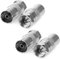 FANGWSSIBEI 4Pcs TV Aerial Connector, Coaxial Cable Adapter TV Female to F Type, F-plug to Coax Plug for TV, Digital Router, Set-top Box, Satellite Antenna Cables
