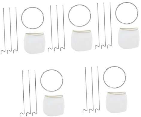 PRETYZOOM 5 Ensembles de filtre à lait de soja de lait de noix filtrants en maille passette cuisine filtre à café réutilisable passoire à confiture de passoire à café nylon