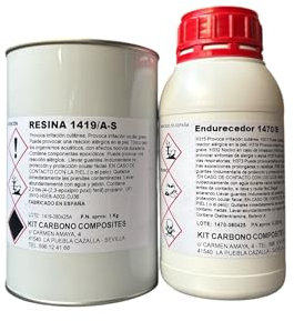 Kitcarbono Resina Epoxi Profesional Para Altas Temperaturas 1419/A-S formato 1.3 kg