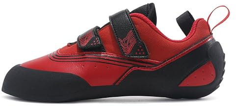 Barley Direct Rock Climbing Shoe,Men's Women's Teenagers Climbing Shoes,Indoor Beginners Entry-Level Climbing Shoes,Compact Lightweight Non-Slip Bouldering Shoes(Black Red,43)