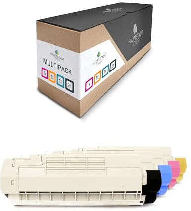 HAUPTSTADT TONER XXL Toner im Set 5X Premium kompatibel mit Oki C612 ersetzt K C M Y CMYK