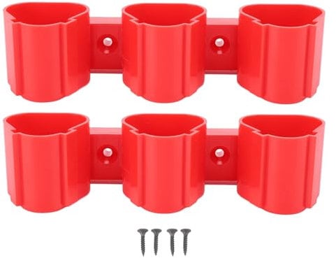Yuezhongoo Milwaukee Battery Holder,Set Of 2 Battery Holders,Battery Holders For Milwaukee M12 Battery Tool Storage Holders With Battery Slots Wall Mount 12v Battery Storage Racks