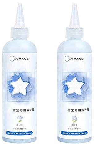 2 x 230 ml Fensterreinigungsflüssigkeit for Roboter – Reinigungslösung for Glasoberflächen – Kompatibel mit ECOVACS Winbot W2 PRO OMNI/W2 OMNI/W2 PRO/W1 PRO – Alle Fenstermodelle