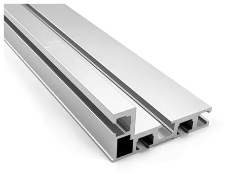 HKVTVCYPYA 75 Type Miter Track 40-100CM Aluminium Fence T-Track Backer Sliding Brackets T-Slot for Table Saw Workbench(800mm)