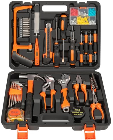 GALAX PRO Werkzeugkasten, 162-teilig – Haushaltswerkzeugset, Heimwerker-Werkzeugset, geeignet für tägliche Reparaturen und Bastelarbeiten, mit tragbarer Aufbewahrungsbox