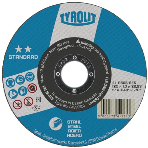 25x Tyrolit Trennscheibe gerade 178x3x22,23 mm A30 STANDARD Stahl