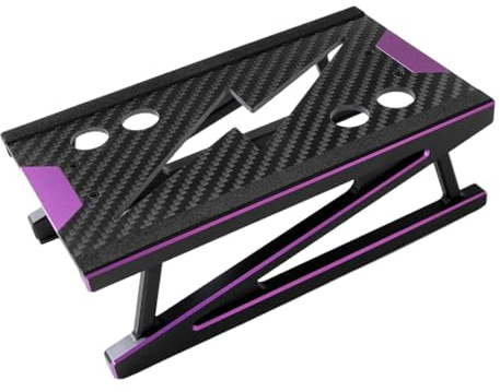 KiBcsLic Car Body Mounts Repair Workstation Hobby Tool Set Display Stand Repair Work RC Car Work Stand Mat for Trucks, Purple