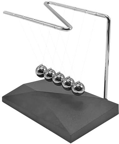 jupsjuice Newtons Cradle,Cradle Balance Balls Desk Toy | Steel Ball, Fidget Toys Adults, Cool Science Gadgets, Swing Desk Accessories for Kids Students Teachers