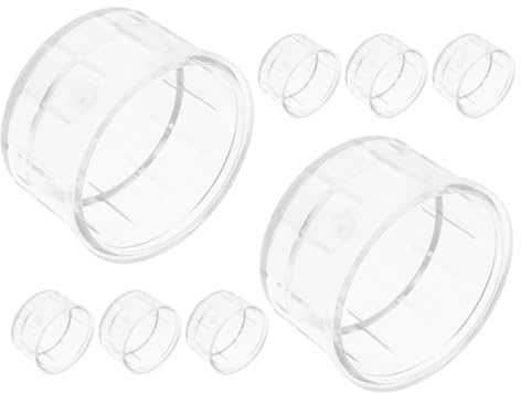 TOVINANNA Cocktail Shaker Bottle Lids 8Pcs Plastic Replacement Caps for Mixing Juice and Tea with Leakproof Covers for Cafés and Home Bars