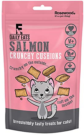Leaps and Bounds Rosewood Salmon Crunchy Cushions 60g, transparent