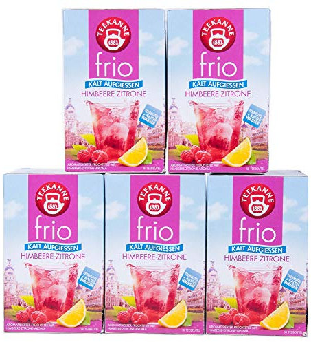 Teekanne frio Himbeer-Zitrone, 10er Pack (10 x 20 Teebeutel), 10 x 45 g
