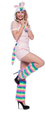 Folat 65053 Unicorn Leg Warmers, Multi-Colored