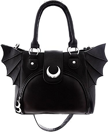 Restyle Gothic Fledermaus Flügel Halbmond Geldbörse Handtasche Handtasche Hexerei Wicca Punk Tasche