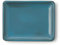 Soucoupe rectangulaire en grès céramique Art. S9005 cm 12,5 x 10 h 2 cm Couleur bleu ciel émaillé