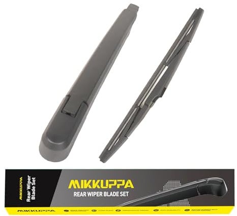 Rear Wiper Arm Blade, Replacement for Astra J 2009-2015 - MIKKUPPA Back Windscreen Wiper Assembly Replacement - All Season Natural Rubber Cleaning Window