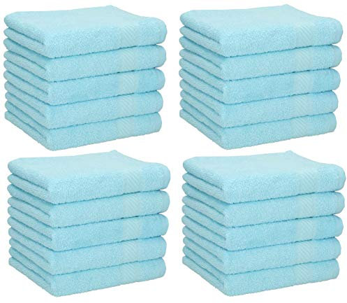 Betz 20 Lavette salvietta asciugamano per il bidet Neapel 100% cotone misure 30 x 30 cm diversi colori Colore turchese