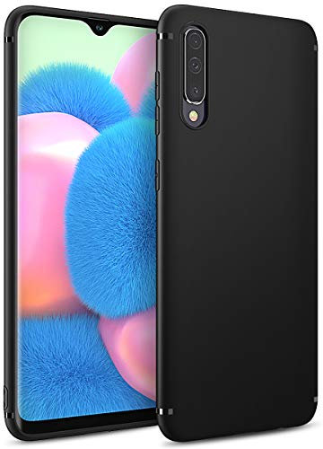 BENNALD Hülle für Samsung Galaxy A50/A30s, Extrem Dünn Handyhülle Weiche TPU Stoßfest Kratzfest Schutzhülle Case, Matt Schwarz