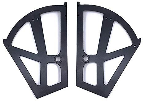 SENRISE - Bisagras de armario de almacenamiento, 1 par, para zapateros, con bastidor de plástico de dos capas, accesorios de repuesto para estante de zapatos, negro
