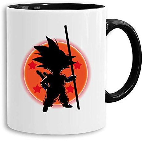 Sonball - Tasse Kaffeetasse Son Ruffy Luffy Naruto Saitama One Dragon Master Goku Ball Vegeta Roshi Piece Db, Farbe:Weiß