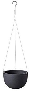 KINTO 29230 Pflanztopf 8,1 Zoll (201mm) 6,9 Zoll (174mm) schwarz hängend Übertopf Blumentopf Innen