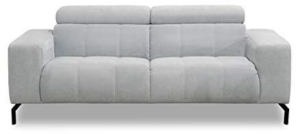 DOMO. collection Sofa Cunelli, 2er Couch mit Rückenfunktion, 2-Sitzer Garnitur mit Relaxfunktion, Polstersofa, 208 x 104 x 79 cm (BxTxH), pastellblau